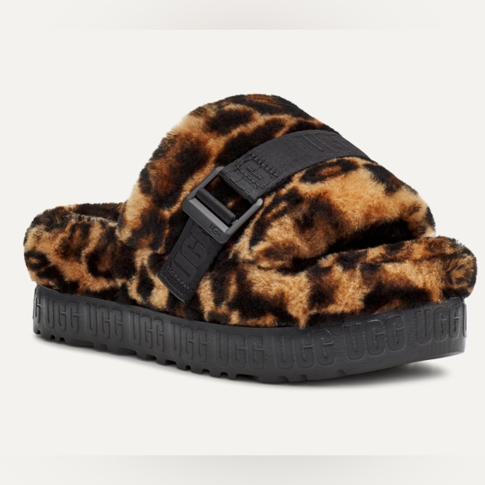UGG Fluffita Panther Print sandals